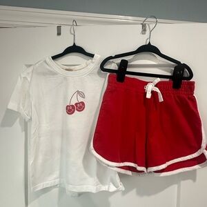 Cherry Delight Kids Matching Set - White and Red